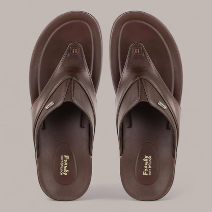 Franky GS1 BROWN Soft Bounce Footbed Chappals For Men's Light Weight Slippers All Day Comfort Flip-Flop For Men's