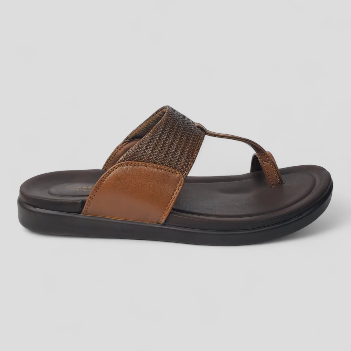 FRANKY GS5 Men's TAN Chappal/Flip flop/Slipper Chakhdi Style Chappal/Slipper Extra Soft Chappal/Slipper/ Ethnic Wear Leather Navratri Fashion Footwear.