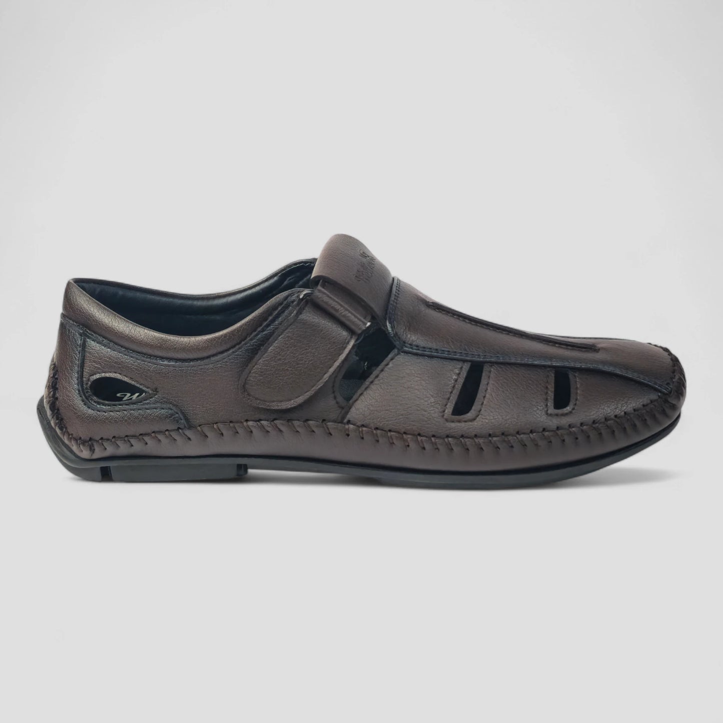 P&G N1404 Men's BROWN Slipon Sandal Extra Soft Sandal/Mojri/Ethnic Wear Leather With Adjustable Strap/Navratri Fashion Footwear.