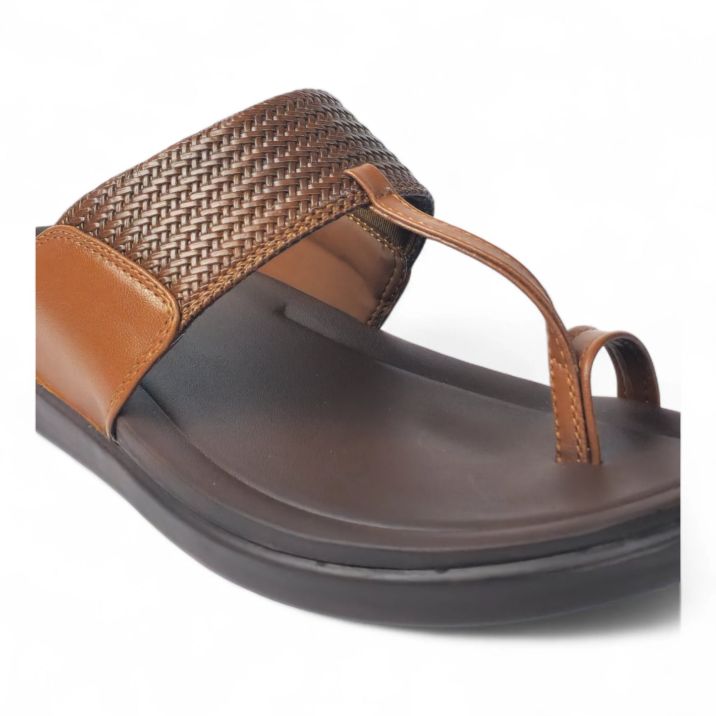 FRANKY GS5 Men's TAN Chappal/Flip flop/Slipper Chakhdi Style Chappal/Slipper Extra Soft Chappal/Slipper/ Ethnic Wear Leather Navratri Fashion Footwear.