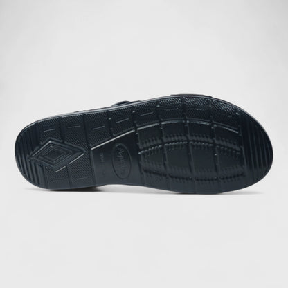 AQUALITE PG2123 BLACK Men's Chappal/Flip flop/ Slipper/Extra Soft Chappal/Slipper Ethnic Wear Leather With Adjustable Buckle Strap/Navratri Fashion Footwear.