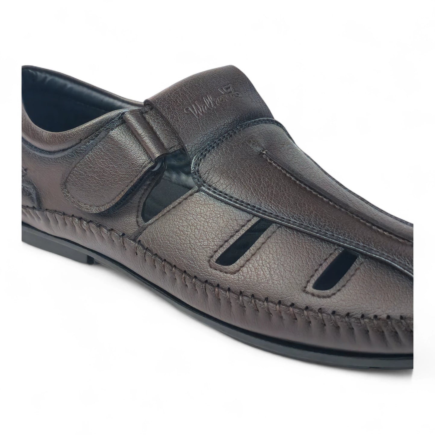 P&G N1404 Men's BROWN Slipon Sandal Extra Soft Sandal/Mojri/Ethnic Wear Leather With Adjustable Strap/Navratri Fashion Footwear.