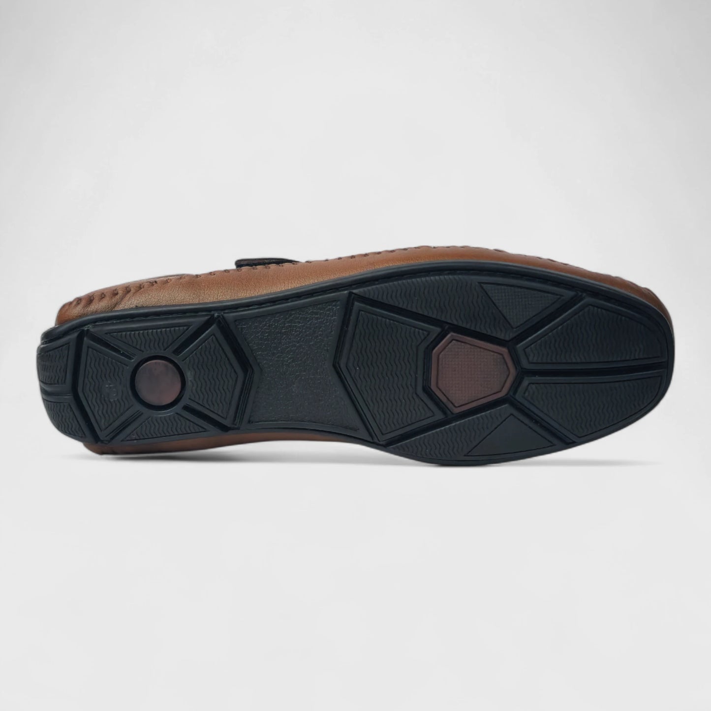 P&G N1401 Men's TAN Slipon Sandal Extra Soft Sandal/Mojri/Ethnic Wear Leather With Adjustable Strap/Navratri Fashion Footwear.