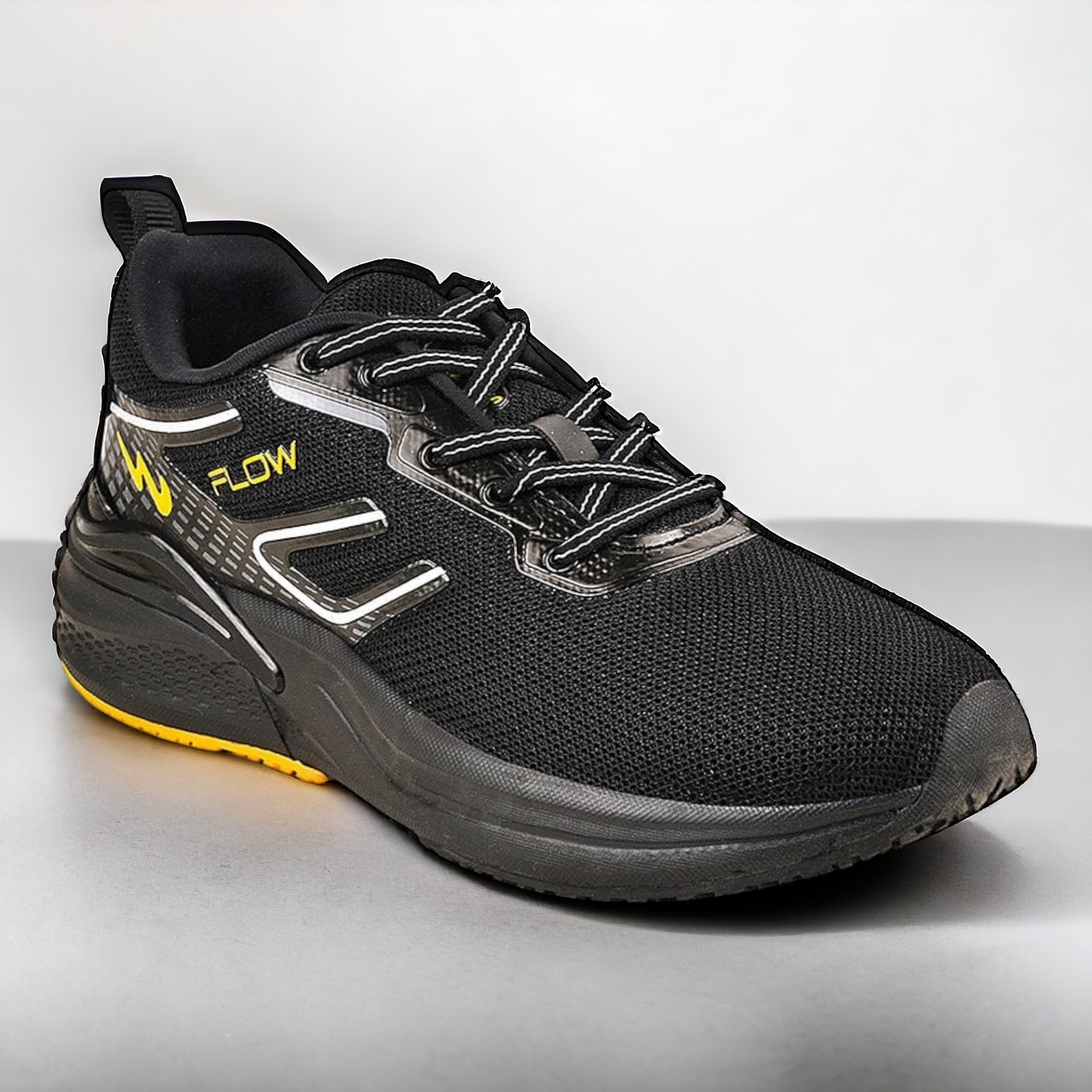 CAMPUS FLOWPRO BLACK/MUSTARD Men's Running Shoes