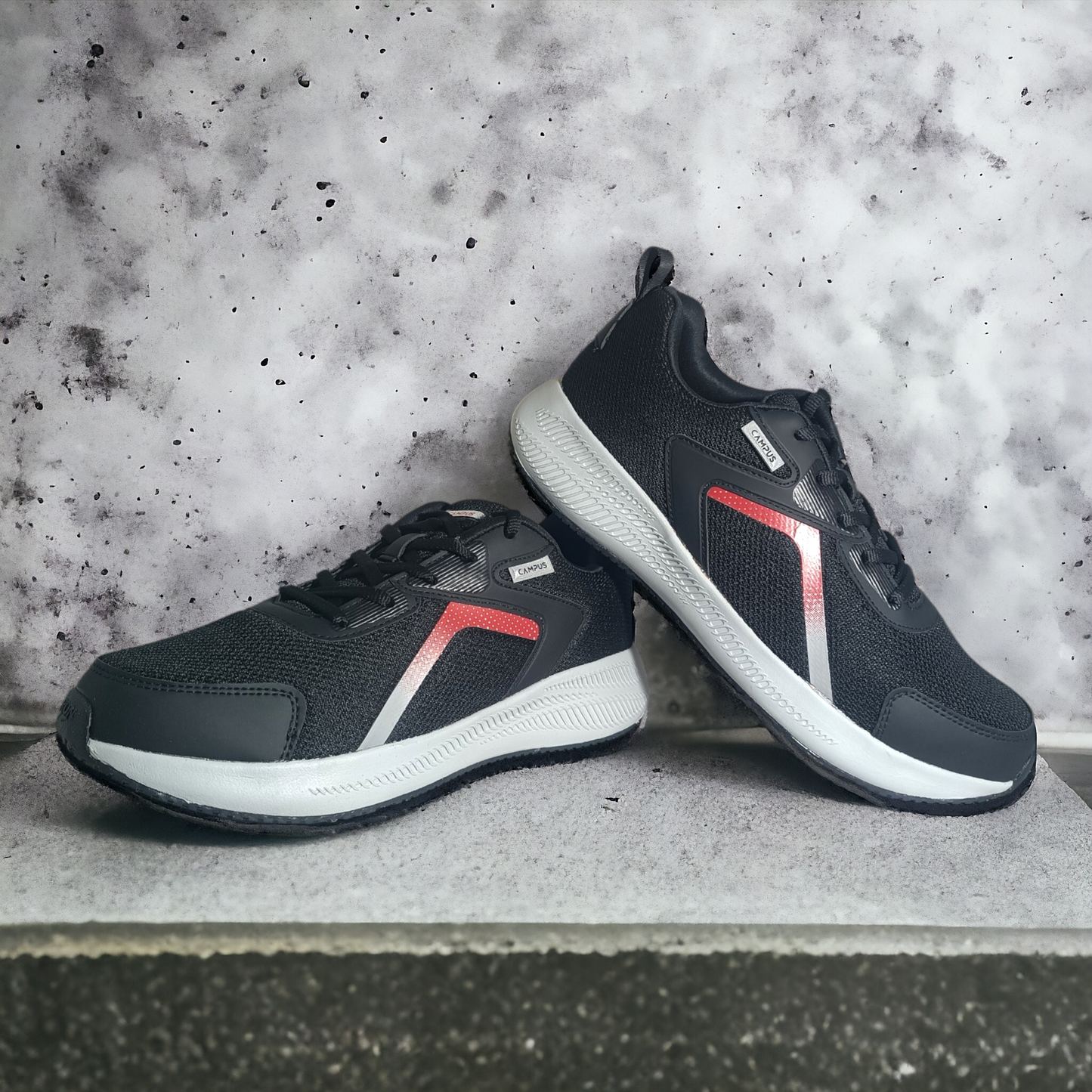 CAMPUS GROOV BLACK Men's Running Shoes