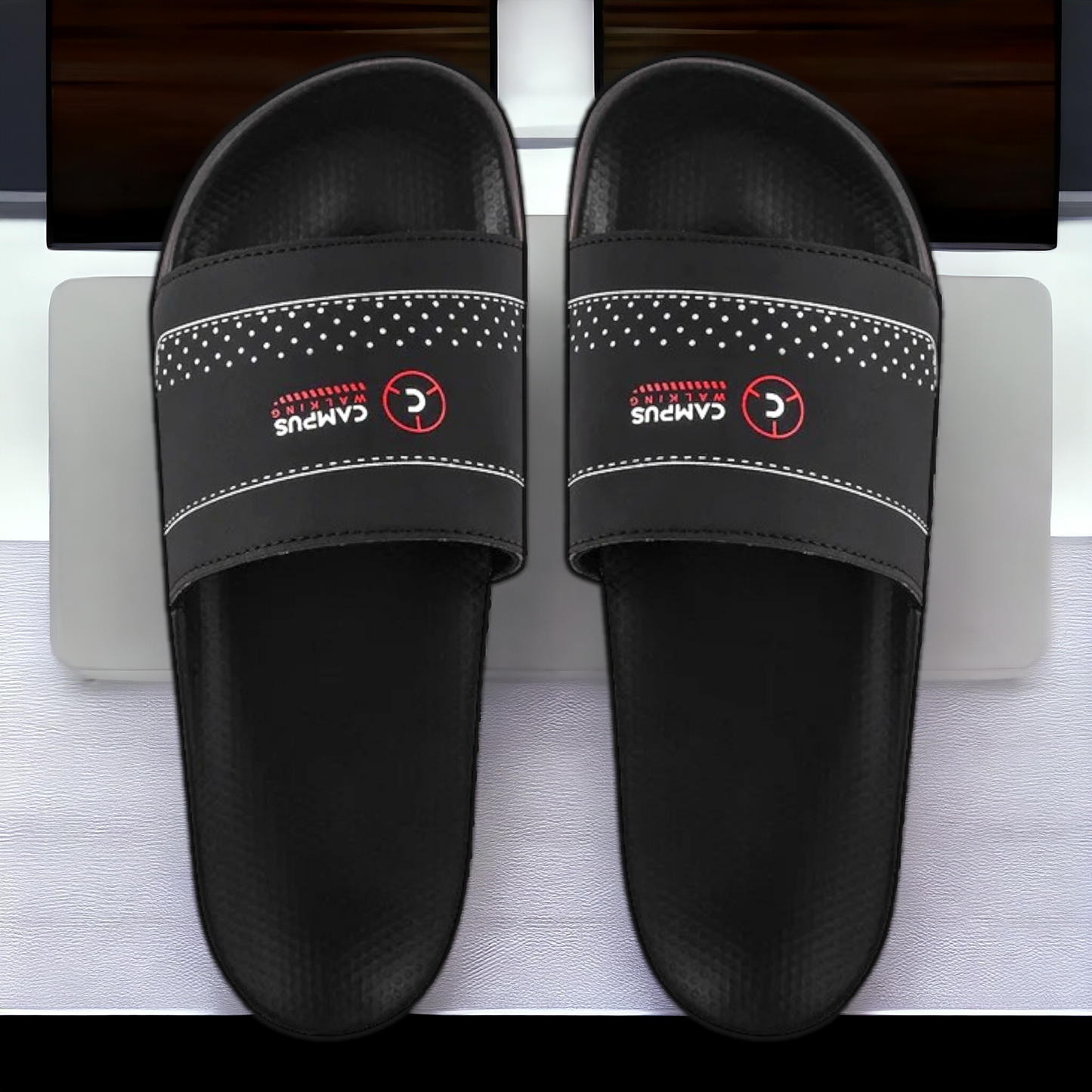 CAMPUS SL-436 BLACK/RED Men's Flipflop/Slides/Slipper