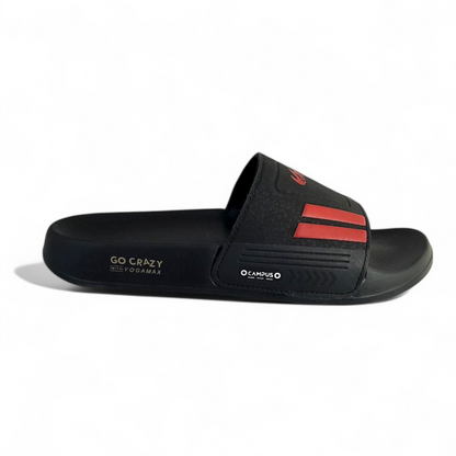 CAMPUS SL-438 BLACK/RED Men's Flipflop/Slides/Slipper