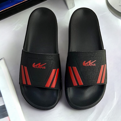 CAMPUS SL-438 BLACK/RED Men's Flipflop/Slides/Slipper