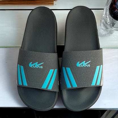 CAMPUS SL-438 GREY/GREEN Men's Flipflop/Slides/Slipper