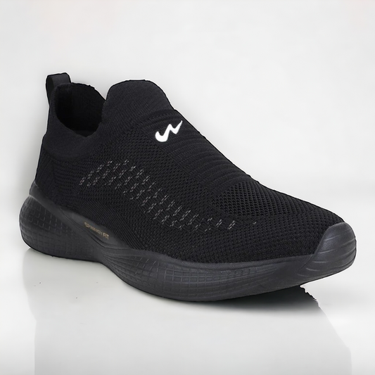 CAMPUS VAYU BLACK Men's Walking Shoes