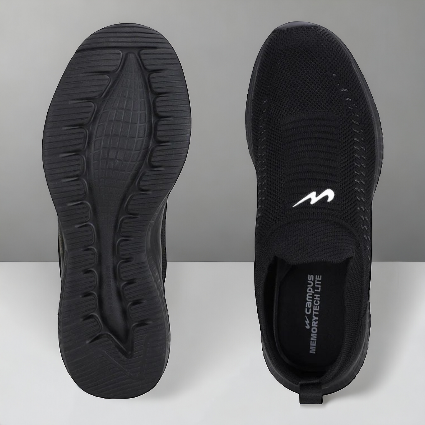 CAMPUS VAYU BLACK Men's Walking Shoes