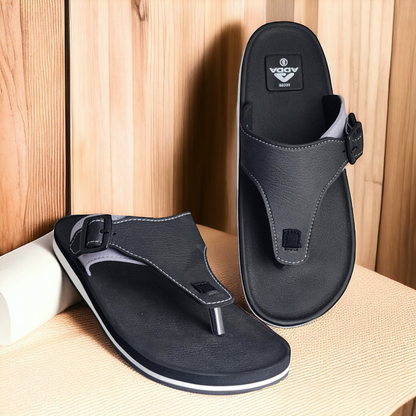 ADDA A1 BLACK/GREY Men's Slipper/Chapple/Flip flop