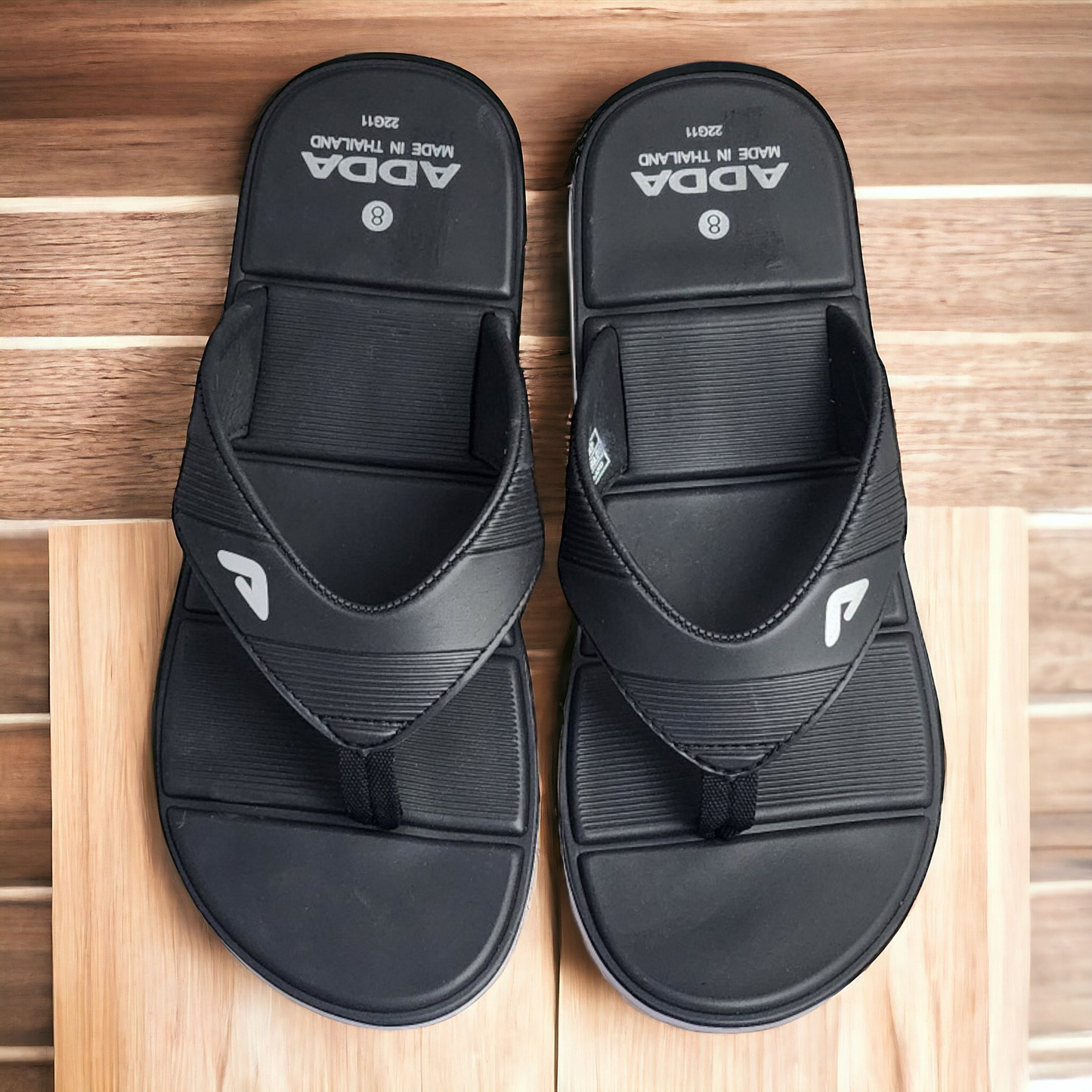ADDA ADDAX FULL BLACK Men's Slipper/Chapple/Flip flop