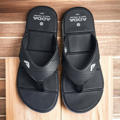 ADDA ADDAX FULL BLACK Men's Slipper/Chapple/Flip flop