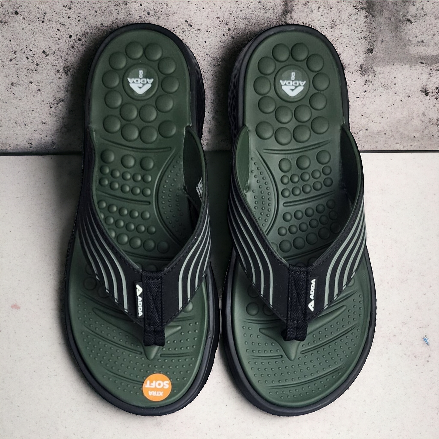 ADDA ARROW2 OLIVE/BLACK Men's Slipper/Chapple/Flip flop