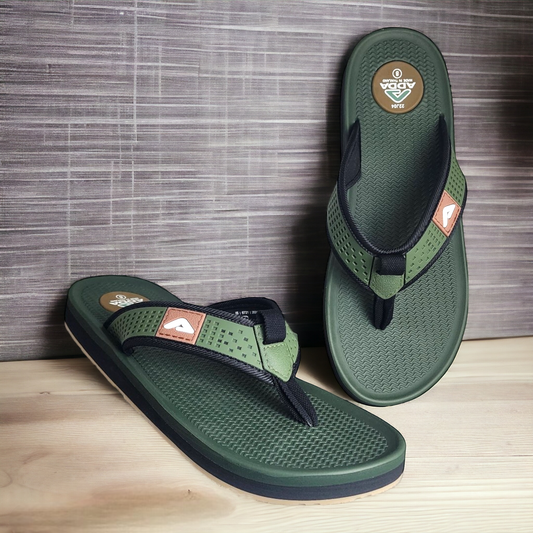 ADDA CASIO2 OLIVE Men's Slipper/Chapple/Flip flop