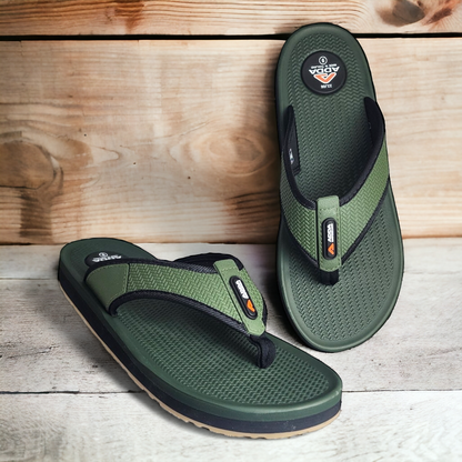 ADDA CASIO4 OLIVE Men's Slipper/Chapple/Flip flop
