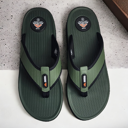 ADDA CASIO4 OLIVE Men's Slipper/Chapple/Flip flop