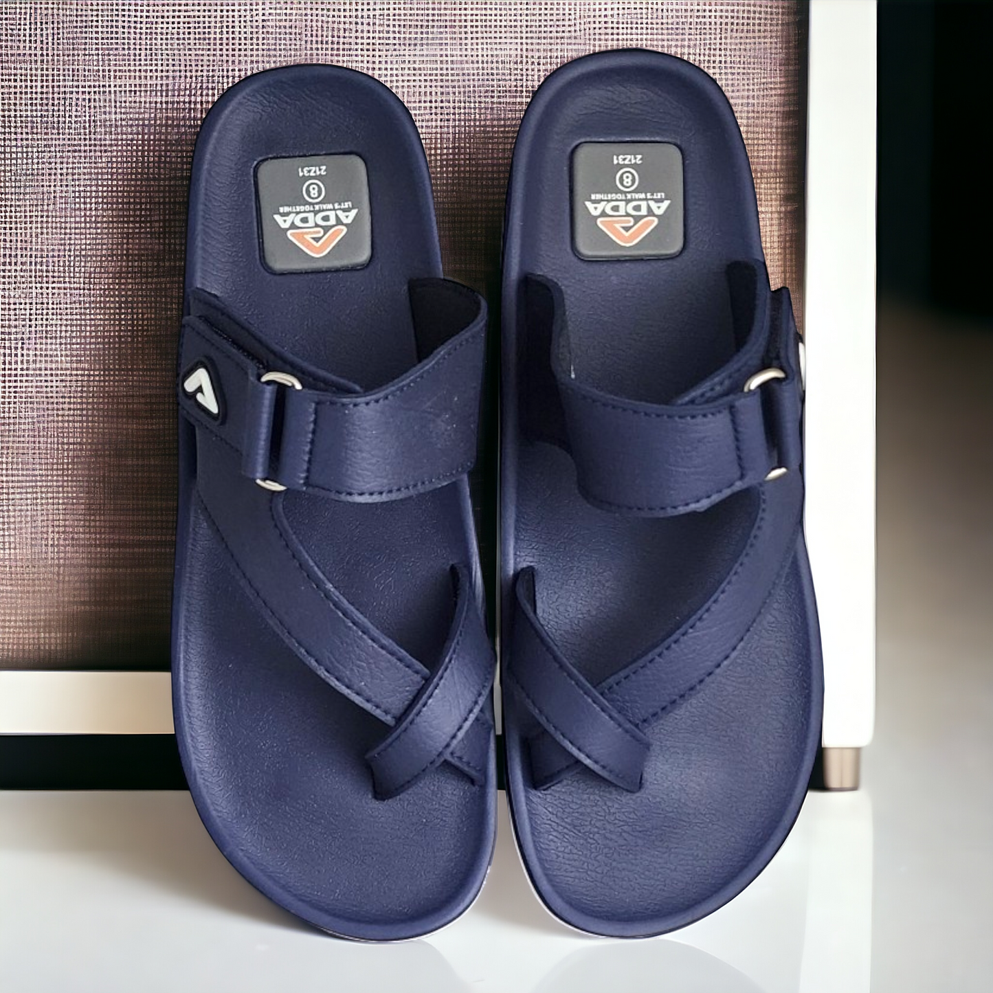 ADDA CLUB1 FULL NAVY Men's Slipper/Chapple/Flip flop