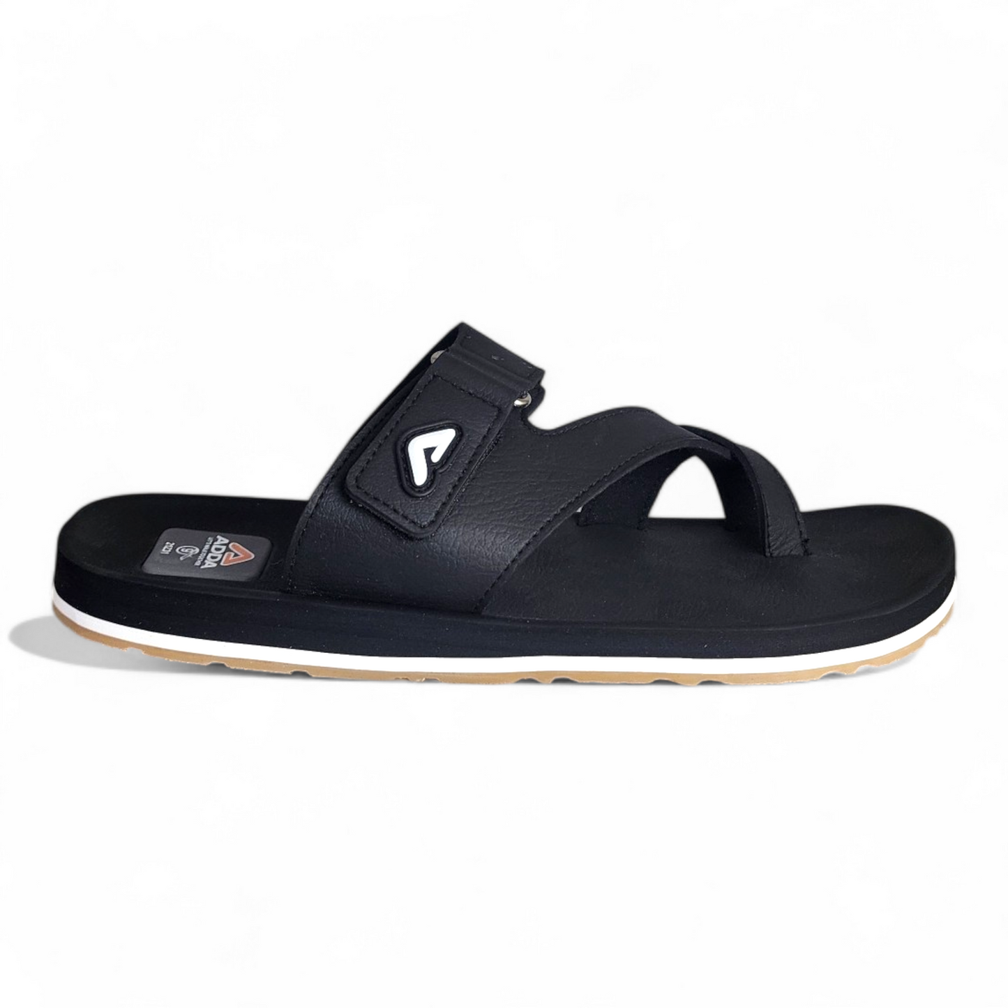ADDA CLUB1 FULL BLACK Men's Slipper/Chapple/Flip flop