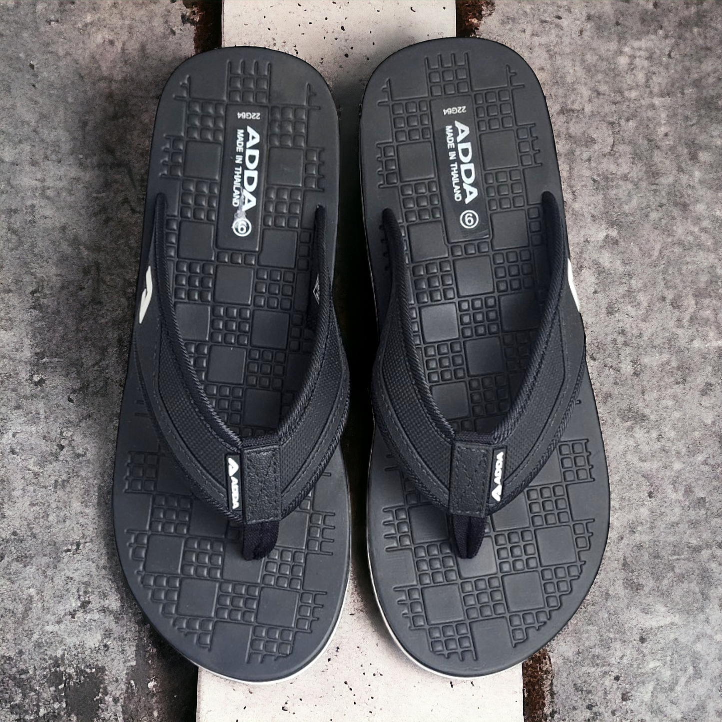 ADDA DEFENDER1 BLACK Men's Slipper/Chapple/Flip flop