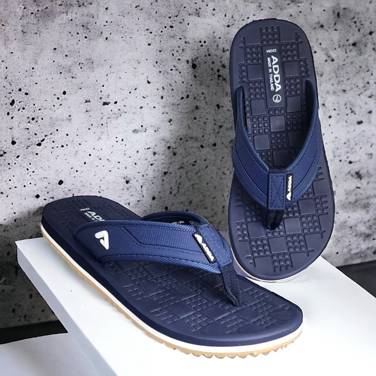 ADDA DEFENDER1 NAVY Men's Slipper/Chapple/Flip flop
