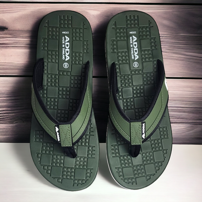 ADDA DEFENDER1 OLIVE Men's Slipper/Chapple/Flip flop