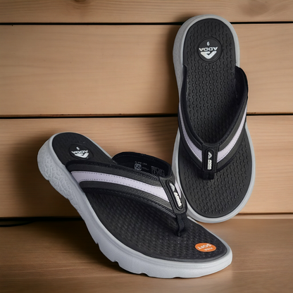 ADDA HECTOR1 BLACK Men's Slipper/Chapple/Flip flop