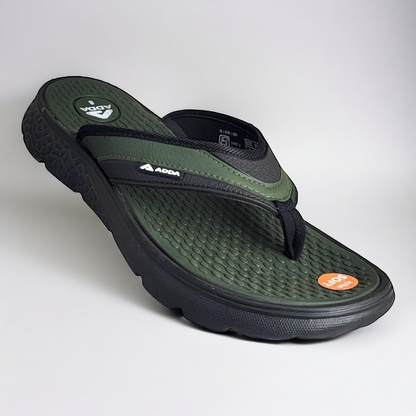 ADDA HYBRID1 OLIVE/BLACK Men's Slipper/Chapple/Flip flop