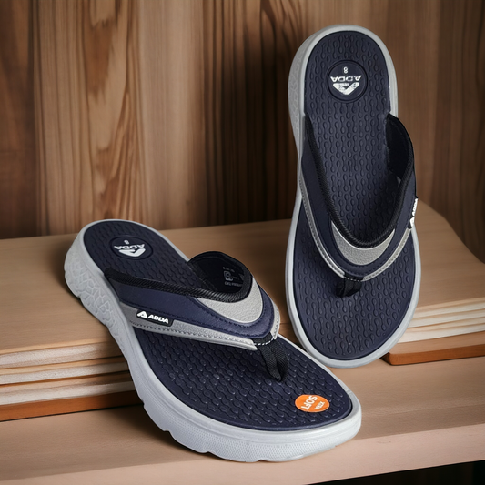 ADDA HYBRID1 NAVY/GREY  Men's Slipper/Chapple/Flip flop