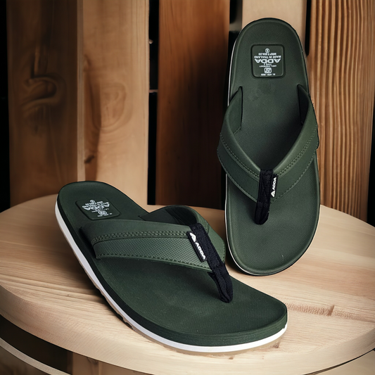 ADDA JAMES1 OLIVE Men's Slipper/Chapple/Flip flop