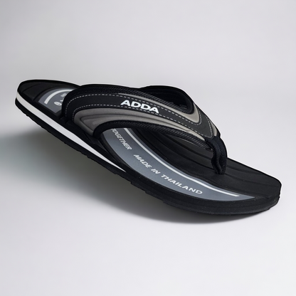 ADDA JAZZ BLACK/GREY Men's Slipper/Chapple/Flip flop