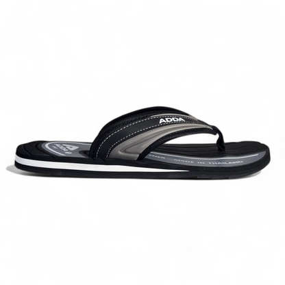 ADDA JAZZ BLACK/GREY Men's Slipper/Chapple/Flip flop
