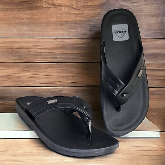 ADDA KING01 BLACK Men's Slipper/Chapple/Flip flop
