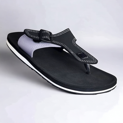 ADDA LIFE01 BLACK Men's Slipper/Chapple/Flip flop