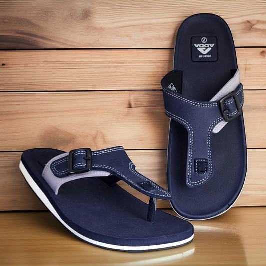 ADDA LIFE01 NAVY Men's Slipper/Chapple/Flip flop