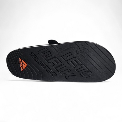 ADDA LIFE01 BLACK Men's Slipper/Chapple/Flip flop