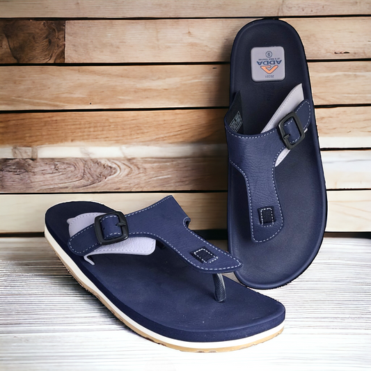 ADDA OMEGA01 NAVY Men's Slipper/Chapple/Flip flop