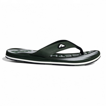 ADDA OMEGA702 OLIVE/WHITE Men's Slipper/Chapple/Flip flop
