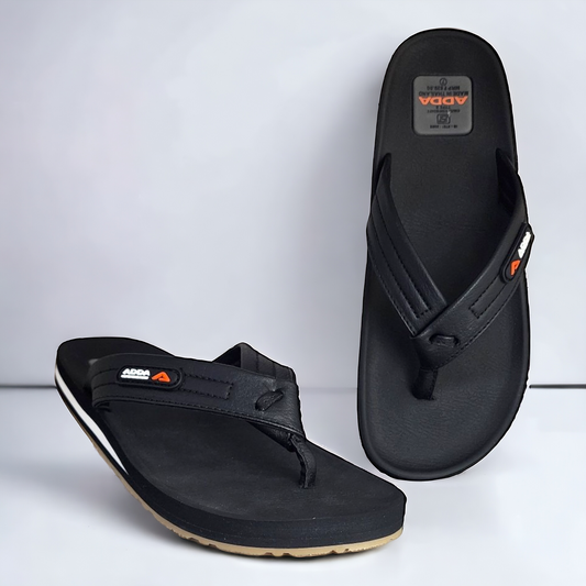 ADDA ONLY1 BLACK Men's Slipper/Chapple/Flip flop