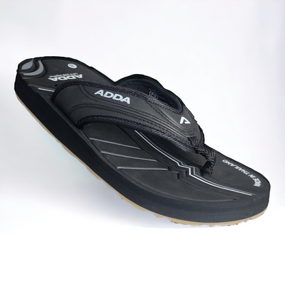 ADDA ROLEX2 ALL BLACK Men's Slipper/Chapple/Flip flop