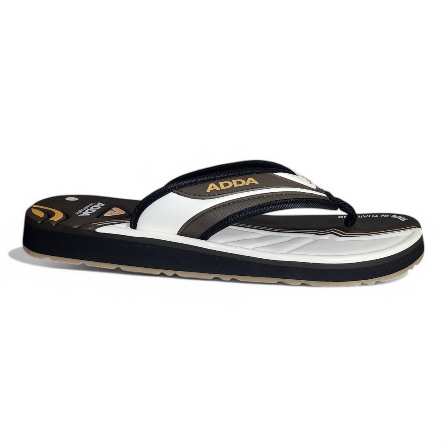 ADDA ROLEX2 KHAKHI/WHITE Men's Slipper/Chapple/Flip flop