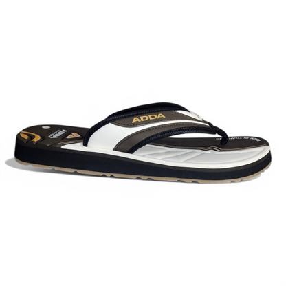 ADDA ROLEX2 KHAKHI/WHITE Men's Slipper/Chapple/Flip flop