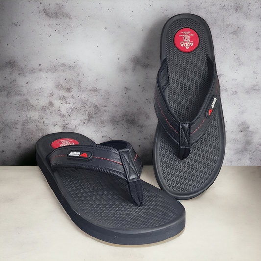 ADDA ROLEX18 BLACK Men's Slipper/Chapple/Flip flop