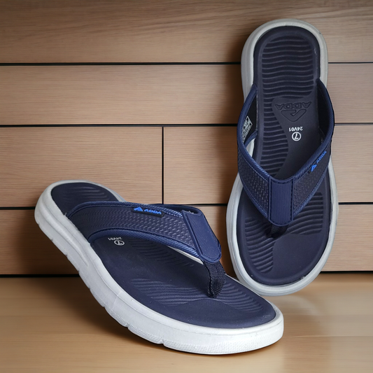 ADDA TIME01 NAVY/GREY Men's Slipper/Chapple/Flip flop