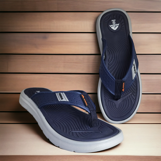 ADDA TIME02 NAVY/GREY Men's Slipper/Chapple/Flip flop