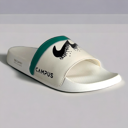 CAMPUS SL-447 WHITE/BLUE Men's Flipflop/Slides/Slipper