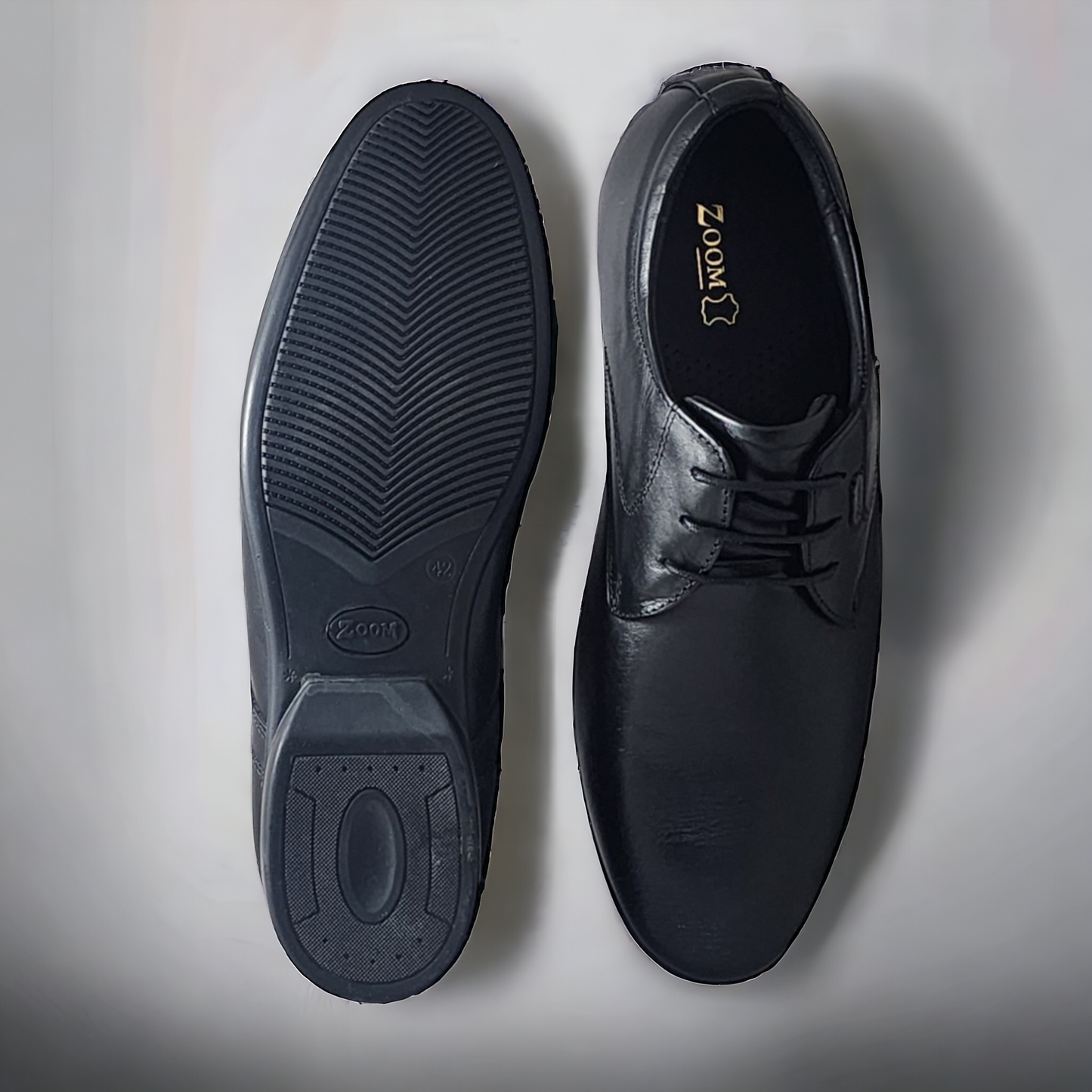 ZOOM S1481 BLACK Men's Casual Lace Up Leather Shoes