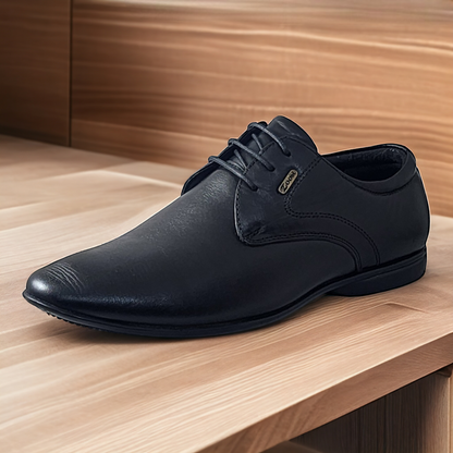 ZOOM S1481 BLACK Men's Casual Lace Up Leather Shoes