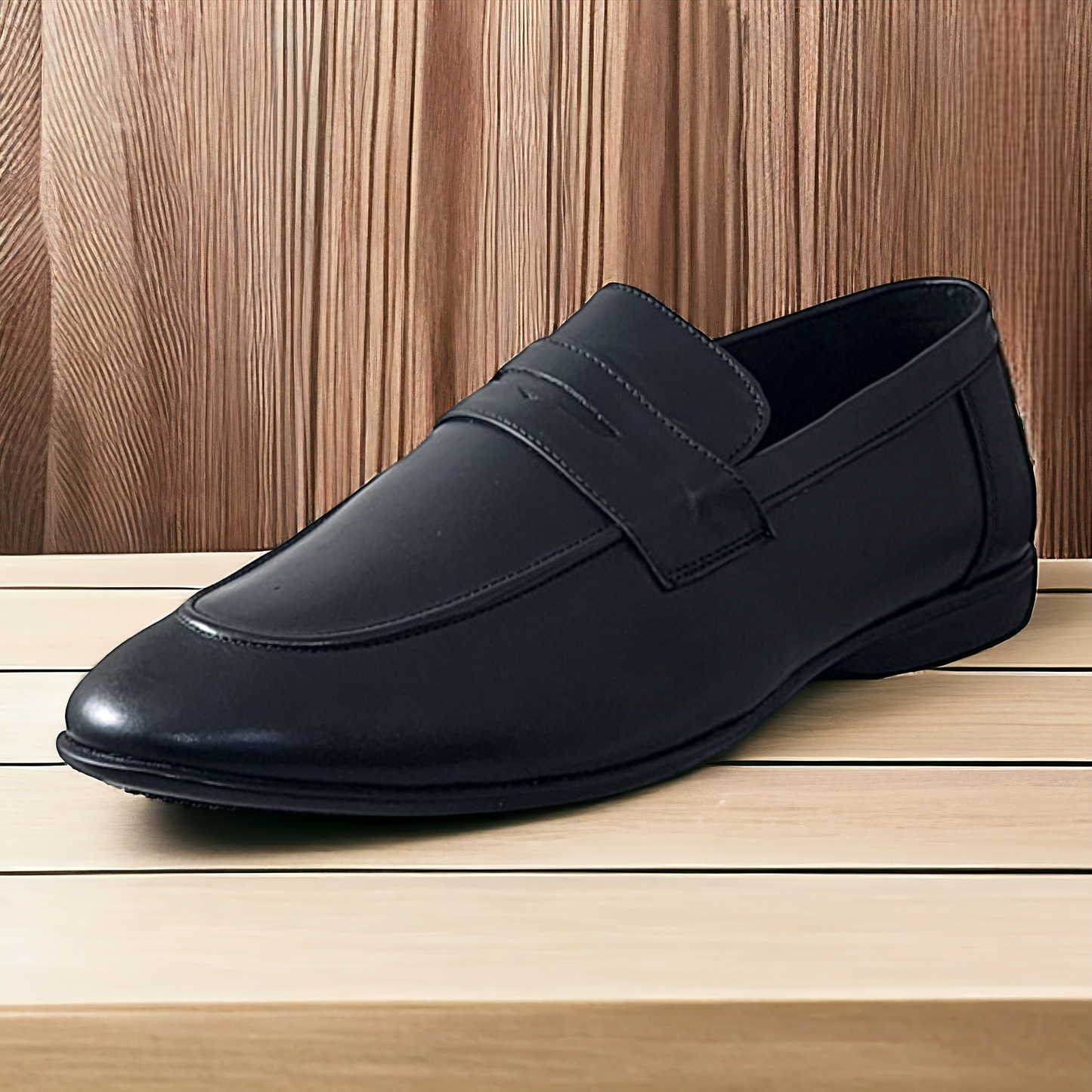 ZOOM S1441 BLACK Men's Loafers/Leather Shoes